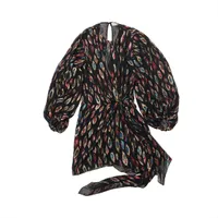 レオナール ワンピース レオナール ポリエステル×アセテート ワンピース 34 レディース マルチ