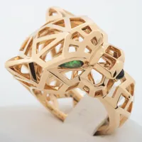 カルティエ パンテール ドゥ カルティエ ツァボライト オニキス リング 750(YG) 56