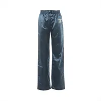 セリーヌ トリオンフ シルク×アセテート パンツ 23SS 34 ブルー
