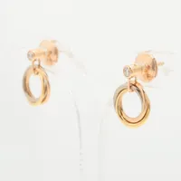 カルティエ トリニティ ダイヤ ピアス 750(YG×PG×WG)