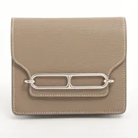 エルメス ルリ スリム シェブルミゾル ウエストポーチ エトゥープ シルバー金具