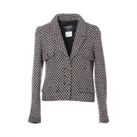 シャネル ココボタン 07A ウール ジャケット 36 レディース アイボリー