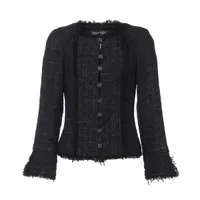 シャネル ココボタン 95A ウール×シルク ジャケット 36 レディース