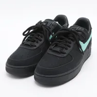 ティファニー×ナイキ AIR FORCE 1 LOW レザー×スエード スニーカー 28㎝ ブルー×ブラック