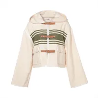 セリーヌ コットン×ポリエステル ノーカラージャケット 34 レディース