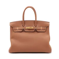 エルメス バーキン35 トリヨンクレマンス チャイ シルバー金具 N 