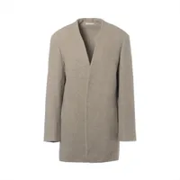 専用【鑑定済】エルメス ウールシルクコート レディース38 M ベージュ 厚手 エルメス ウール×シルク ロングコート 40 レディース グレー ノー