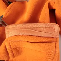 エルメス ウール ダッフルコート 46 メンズ オレンジ ヴィンテージ