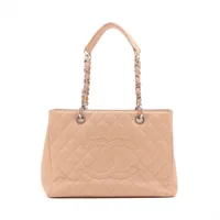 シャネル　CHANEL チェーントートバッグ　ベージュ CHANEL シャネル チェーントート ベージュ レディース レザー