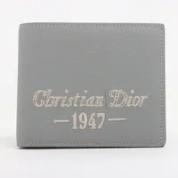 ディオール CD1947 レザー 財布 グレー A2524558｜中古ブランド品