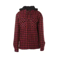 セリーヌ ウール×モヘヤ ジャケット 44 レッド×ブラック