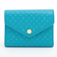 LOUIS VUITTON ポルトフォイユ コンパクト ウォレット モノグラム ヴィトン ナノグラム ポルトフォイユ・ヴィクトリーヌ M82314 ブルー