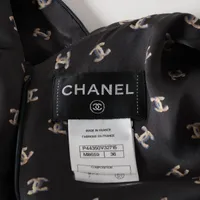 シャネル ココマーク P44 シルク ワンピース 36 レディース ブラック