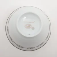 エルメス シェーヌダンクル 茶器 陶器 ホワイト×シルバー 受け皿