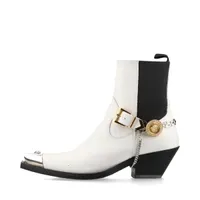 ドクターマーチン レザー サイドゴアブーツ UK4 メタルロゴ金具 ピアス