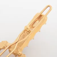 シャネル ココマーク A20K ヘアクリップ GP×ラインストーン ゴールド