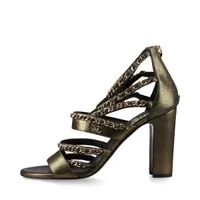 フェラガモ ヴァラ レザー サンダル 4 1/2D レディース ブラック