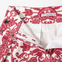 Christian Dior 赤トワルドジュイショートパンツサイズ36シルク Christian Dior（クリスチャンディオール）ワンピース 赤 サイズ