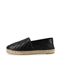 シャネル ココマーク レザー エスパドリーユ EU39 ブラック