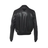 プラダ 23SS ウール×レザー ボンバージャケット 50 メンズ