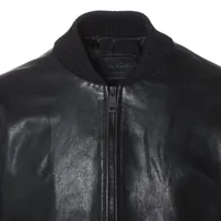 PRADA 23SS レザーボンバージャケットUPW455 PRADA プラダ 23SS レザー ボンバージャケット ブラック UPW455