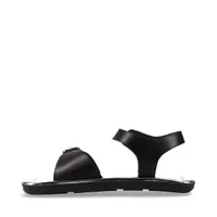プラダ カーフレザーサンダル ブラック 新品未使用】PRADA ブラックパデッドナッパレザー サンダル 35.5