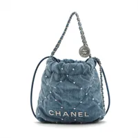 シャネル 22S フラップバッグ デニム 太チェーン CHANEL - まい様専用 22番台 シャネル デニム チェーン
