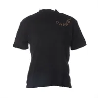 シャネル コットン Tシャツ M レディース ブラック サークルロゴ 35