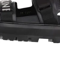 セリーヌ バルキー レザー サンダル 37 レディース ブラック RM0291