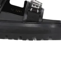 セリーヌ バルキー レザー サンダル 37 レディース ブラック RM0291