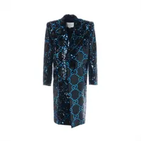 グッチ×バレンシアガ ジャンボGG ミケーレ期 スパンコール コート 44