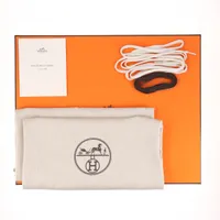 お値引き！お買い得品！HERMESホワイトレザースニーカー保存袋・箱・替紐付き 9783 未使用 エルメス ハッピー レザー スニーカー ホワイト
