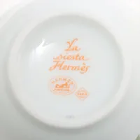 エルメス シエスタ 茶器 陶器 イエロー×オレンジ 蓋碗 6客セット