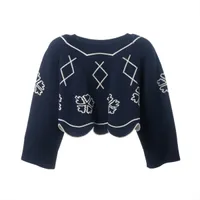 【超高級】クリスチャンディオール ニット トロッター M プレタポルテ ブルー Christian Dior】クリスチャンディオール トロッター トート