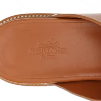 エルメス エリプス レザー ウェッジソールサンダル 35 レディース