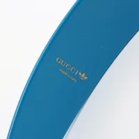 グッチ　アディダス　カチューシャ　ブルー　新品未使用 未使用品 グッチ GUCCI ×アディダス adidas カチューシャ ヘア