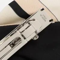 エルメス リボン バレッタ シルク ブラック グルネル エクス