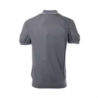 【美品】PRADA プラダ ポロシャツ 【サイズS】コットン グレー PRADA - PRADA プラダ ロゴ コットン 長袖ポロシャツ グレー