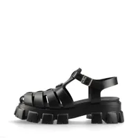 PRADA ブラック サイズ35 モノリス　ラバーサンダル プラダ PRADA モノリストライアングルロゴラバーサンダル