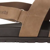 r*4様 エルメス スエード サンダル カーキ エルメス スエード サンダル EU41 メンズ カーキ ジニアス 箱 袋