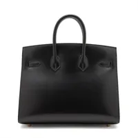 バーキン35用ボックス　エルメス正規品 エルメス バーキン35 ボックスカーフ ノワール ゴールド金具 □E