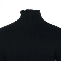 シャネル ココマーク カメリア 96A カシミヤ ハイネックニット 44