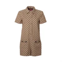 ◆GUCCI 24SS◆オリジナル GGキャンバス ジャンプスーツ/Beige◆ ◇GUCCI 24SS◇オリジナル GGキャンバス ジャンプスーツ/Beige