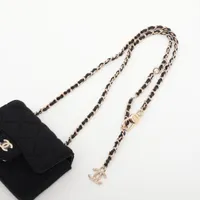 H*A様 シャネルミニミニマトラッセ 首下げポーチブラックネックレス
