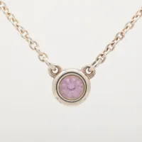 【最終値下げ】 ティファニー カラーバイザヤード ネックレス ピンクサファイア 約0.07ct TIFFANY&Co. 中古 K80923972 【PD3】 ティファニー カラーバイザヤードネックレス ピンクサファイヤ3P