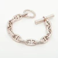 エルメス シェーヌダンクル MM ブレスレット 101994 14コマ エルメス シェーヌダンクルMM ブレスレット 14コマ 925 52.6g