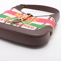 GUCCI ジャッキー キャンバス レザー ショルダーバッグ　美品 GUCCI グッチ ジャッキー ワンショルダーバッグ キャンバス