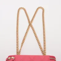 シャネル マトラッセ キャビアスキン バニティバッグ ピンク アクセサリーポーチ マトラッセ バニティ バニティバッグ チェーンショルダーバッグ