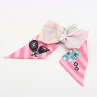 シャネル ココマーク リボン 23C シュシュ シルク ピンク A3112301