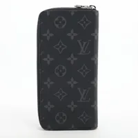 超美品/RFID ルイヴィトン エクリプス　 ジッピーウォレット ヴィトン モノグラムエクリプス ジッピーウォレットヴェル